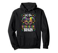 Máscara de Mardi Gras Let The Shenanigans Begin para Hombres, Mujeres y niños Sudadera con Capucha