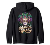 Máscara de Mardi Gras para Fiesta de Carnaval Colorida Sudadera con Capucha
