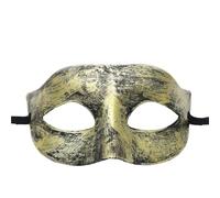 Máscara De Mascarada Máscara de mascarada de 4 piezas, máscara de Príncipe Vintage, máscara de media cara de cobre antiguo, máscaras de corona Retro, decoración de fiesta for mujer(Gold style 12)