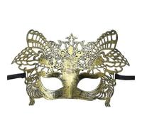Máscara De Mascarada Máscara de mascarada de 4 piezas, máscara de Príncipe Vintage, máscara de media cara de cobre antiguo, máscaras de corona Retro, decoración de fiesta for mujer(Gold style 15)
