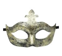 Máscara De Mascarada Máscara de mascarada de 4 piezas, máscara de Príncipe Vintage, máscara de media cara de cobre antiguo, máscaras de corona Retro, decoración de fiesta for mujer(Gold style 9)