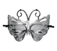 Máscara De Mascarada Máscara de mascarada de 4 piezas, máscara de Príncipe Vintage, máscara de media cara de cobre antiguo, máscaras de corona Retro, decoración de fiesta for mujer(Silver style 6)