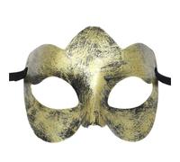 Máscara De Mascarada Máscara de mascarada de 4 piezas, máscara de Príncipe Vintage, máscara de media cara de cobre antiguo, máscaras de corona Retro, decoración de fiesta for mujer(Gold style 7)