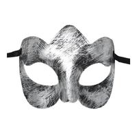 Máscara De Mascarada Máscara de mascarada de 4 piezas, máscara de Príncipe Vintage, máscara de media cara de cobre antiguo, máscaras de corona Retro, decoración de fiesta for mujer(Silver style 7)