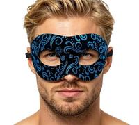 Máscara de mascarada para hombre, estilo veneciano, accesorio de cosplay, máscara de media cara retro, para hombres, padre y amigo, de Halloween, carnaval, graduación, cosplay y Venecia