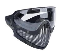 Máscara de Media Cara de Malla de Acero para Airsoft Paintball Caza Equipo Táctico de Doble Modo, MáScara Protectora Militar para Juegos de Guerra(Bcp)