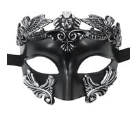 Máscara de media cara, disfraz temático griego antiguo, material ligero y cómodo, diseño intrincado, cubierta facial para juegos de rol para hombres, carnaval, de Halloween, celebración de