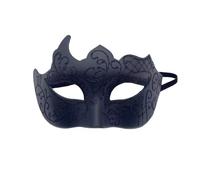 Máscara de media cara pintada retro para mujeres y hombres, máscara de Venecia, accesorios de disfraz de Halloween, accesorios de fiesta de cosplay (negro)