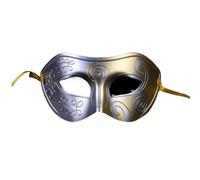 Máscara de media cara pintada retro para mujeres y hombres, máscara de Venecia, accesorios de disfraz de Halloween, accesorios de fiesta de cosplay (amarillo)