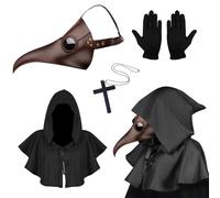 Máscara de médico de la peste, máscara de pájaro para Halloween, cosplay, máscara de pájaro de nariz larga steampunk, máscara de pico de pájaro de Halloween, accesorios de disfraz de Halloween