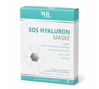 Máscara de membrana hialurónica, complejo de 5 capas de hialurón con aloe vera, genciana japonesa, glicerina y betaína, mascarilla vegana calmante para piel estresada y brillo de cristal de MB