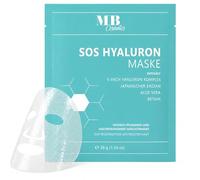 Máscara de membrana hialurónica, complejo de 5 capas de hialurón con aloe vera, genciana japonesa, glicerina y betaína, mascarilla vegana calmante para piel estresada y brillo de cristal de MB