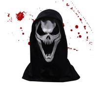 Máscara de miedo de Halloween, máscara de relleno, accesorios para disfraz de cráneo para espectáculo escénico, de reunión familiar, noche enmascarada