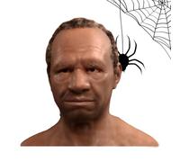 Máscara de miedo de Halloween para hombre mayor, gorro de terror con orificios para los ojos sin costuras | Festival Cosplay Haunted House Bar Performance Kostum para festivales, cosplay, casas