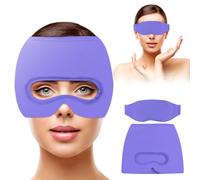 Máscara de migraña, máscara para el dolor de cabeza 3 en 1, con máscara de ojos extraíble, gorro de migraña reutilizable, gorra de alivio de migraña, máscara de enfriamiento de migraña, para aliviar