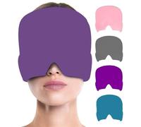 Máscara de Migraña, Sombrero de Migraña, Gorro Anti Migraña, Máscara de Migraña Reutilizable, Diadema de Migraña, Sombrero Alivio de Dolor Cabeza Alivio Tensión, gel de doble capa 420g (morado)