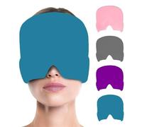 Máscara de Migraña, Sombrero de Migraña, Gorro Anti Migraña, Máscara de Migraña Reutilizable, Diadema de Migraña, Sombrero Alivio de Dolor Cabeza Alivio Tensión, gel de doble capa 420g (Azul)