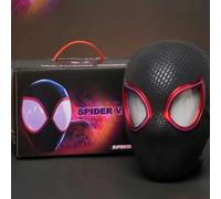 Máscara de Miles Morales 1:1 con ojos móviles, máscara eléctrica de Gwen Spider-Man, casco con Control de anillo, máscara de Cosplay para Halloween, juguete para regalo Miles