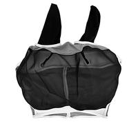 Máscara de Mosca de Caballo: diseño de Malla con Correas de Bucle de Doble Gancho, protección y Defensa, Transpirable y cómodo para la mayoría de los Caballos, Negro Lavable Negro (Type 3)
