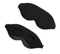 Máscara de noche de seda Máscara de sueño 3D de espuma con memoria, parches para los ojos, manta de sombra de viaje, descanso, relajación, diadema para ayudar a una noche completa(B-Black(Silk Mask))