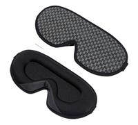 Máscara de noche de seda Máscara de sueño 3D de espuma con memoria, parches para los ojos, manta de sombra de viaje, descanso, relajación, diadema para ayudar a una noche completa (A-Grids(Silk Mask))