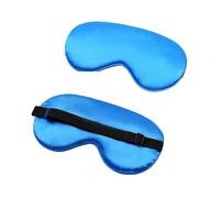 Máscara de noche de seda para los ojos de seda imitada, máscara de sueño acolchada, parche de sombreado, diademas para portátil, viaje, relajación, descanso para una noche completa(Blue)