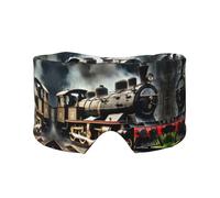 Máscara de oído con estampado de tren de locomotora de vapor, suave y cómoda, para hombres y mujeres