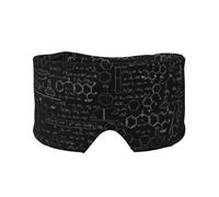 Máscara de ojeras para dormir con estampado abstracto de ciencia química, transpirable, ajustable, para yoga, viajes, mantiene el calor, sombreado