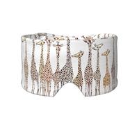 Máscara de ojeras para dormir con estampado de jirafas divertidas de dibujos animados, diadema ajustable para yoga, viajes, mantiene el calor y ayuda cómoda