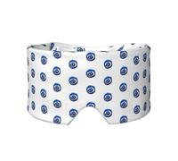 Máscara de ojeras para dormir con estampado de mal de ojos, transpirable, ajustable, para yoga, viajes, mantiene el calor y la sombra