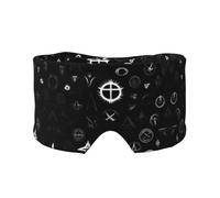 Máscara de ojeras para dormir con estampado de universo en blanco y negro, bloquea la luz, ajustable, ideal para viajes, meditación y yoga
