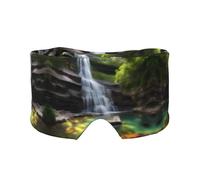 Máscara de ojeras para dormir con estampado de Waterfall Views, bloquea la luz, ajustable, ideal para viajes, meditación y yoga
