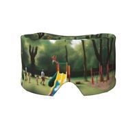 Máscara de ojeras para dormir con estampado divertido al aire libre, suave y transpirable, ideal para viajes, meditación y uso nocturno