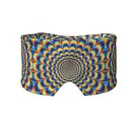 Máscara de ojeras para dormir con estampado GIF de ilusión óptica en espiral, bloquea la luz, ajustable, ideal para viajes, meditación y yoga