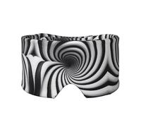 Máscara de ojeras para dormir con estampado GIF de ilusión óptica en espiral, bloquea la luz, ajustable, ideal para viajes, meditación y yoga