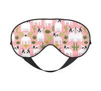 Máscara de ojo de cactus y perro, máscara para dormir para hombres y mujeres, máscara para dormir con correa fácil de ajustar, cubierta de ojos de noche para viajes