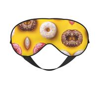 Máscara de ojo de donut para hombres y mujeres, máscara para dormir con correa fácil de ajustar, cubierta de ojos de noche para viajes