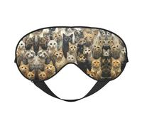 Máscara de ojo de gato para dormir, máscara de dormir que bloquea la luz perfectamente para mujeres y hombres, suave y cómoda para viajar