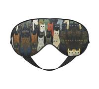 Máscara de ojo de gato para dormir, máscara de sueño que bloquea perfectamente la luz para mujeres y hombres, diadema suave y cómoda para viajar