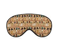 Máscara de ojo para dormir con patrón de Faraón de Egipto, sombra de ojos con correa ajustable, venda para los ojos para viajes en avión