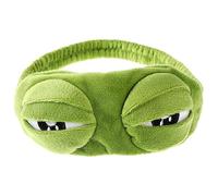 Máscara de ojos 3D de rana verde, cubierta de sombra de ojos para dormir, suave pelusa de dibujos animados, ojo dormido, agencia de viajes, snap, rana, antifaz para dormir