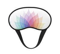 Máscara de ojos abstracta con estampado de hojas de primavera con borde negro, con buen efecto de sombreado, es una opción ideal para viajes, meditación, etc