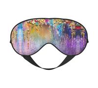 Máscara de ojos abstracta de doble cara con flor llorona morada para proteger los ojos