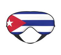 Máscara de ojos acogedora con estampado de bandera cubana y correa ajustable, para siesta, noche, viajes, camping, yoga y relajación