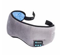 Máscara de ojos Bluetooth con correa ajustable, máscara de dormir con auriculares para dormir de lado, insomnio, viajes, yoga, siesta, regalos para mujeres y hombres (gris)