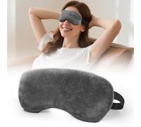 Máscara de ojos calentada para microondas, compresa caliente de vapor para ojos secos, funciona con alivio, tratamiento de blefaritis y orzuelo (gris)