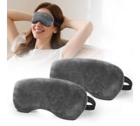 Máscara de ojos calentada para microondas para ojos secos, compresa húmeda para terapia de ojos secos con linaza, funciona para aliviar los ojos secos, blefaritis y tratamiento de ojos orzuelo (gris)