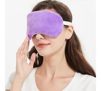 Máscara de ojos calentada por microondas para ojos secos, compresa cálida para ojos secos, máscara de terapia de ojos secos con semillas de lino, funciona para aliviar los ojos secos, blefaritis y