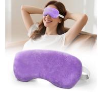 Máscara de ojos calentada por microondas para ojos secos, compresa cálida para ojos secos, máscara de terapia de ojos secos con semillas de lino, funciona para aliviar los ojos secos, blefaritis y