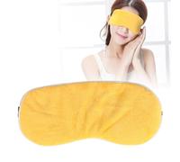 Máscara de Ojos Calentada USB Eléctrica Portátil, Steam Eyeshade con a Lavanda, Masajeador de Ojos para Dormir y Viajar, Alivia el Estrés y la Fatiga, Diseño Cómodo (Amarillo)